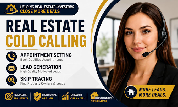 do real estate cold calling, appointment setting, lead generation skip tracing