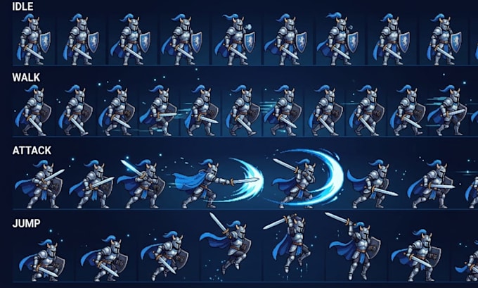 create pixel art sprite animations and spritesheets