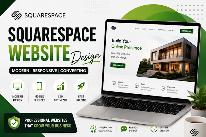 design squarespace website design or redesign squarespace website development