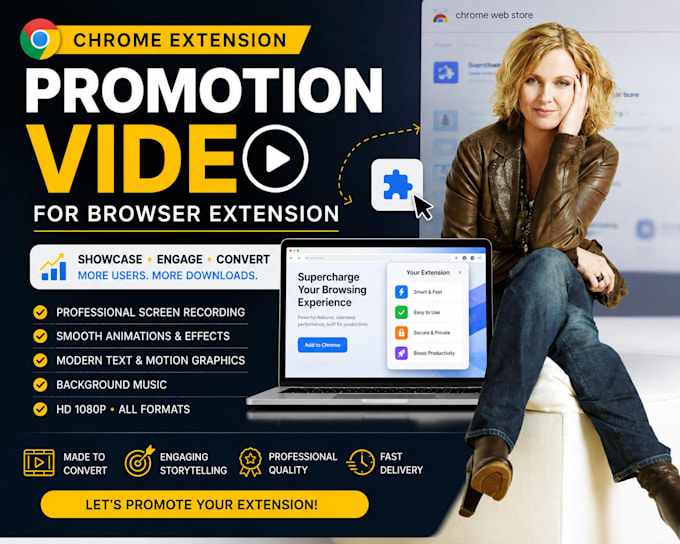 create chrome extension promotion video browser extention marketing service