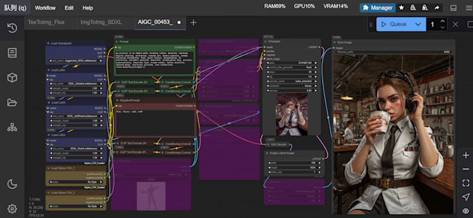 create nsfw and sfw comfyui workflow for ai influencer using stable diffusion