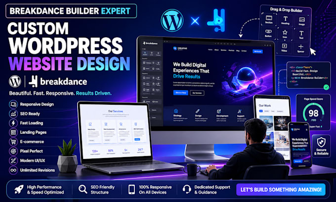 design break dance builder word press and expert design