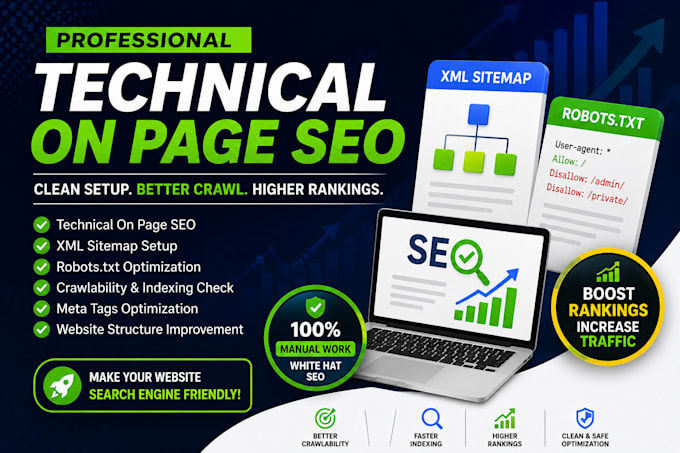do technical SEO, XML sitemap setup, robotstxt optimization for google ranking