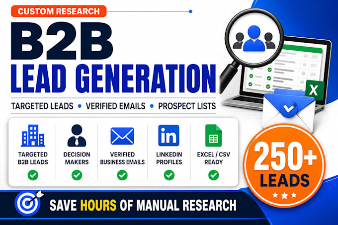 do b2b lead generation, prospect list building and email list building