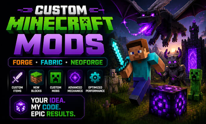 create minecraft neoforge,forge,fabric mod, minecraft plugin