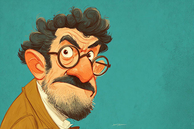 draw artistic cartoon caricatures