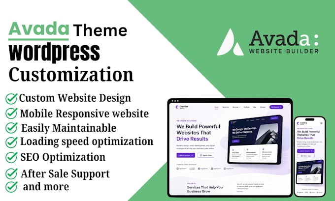 design wordpress website using avada install avada theme and fix any avada issue