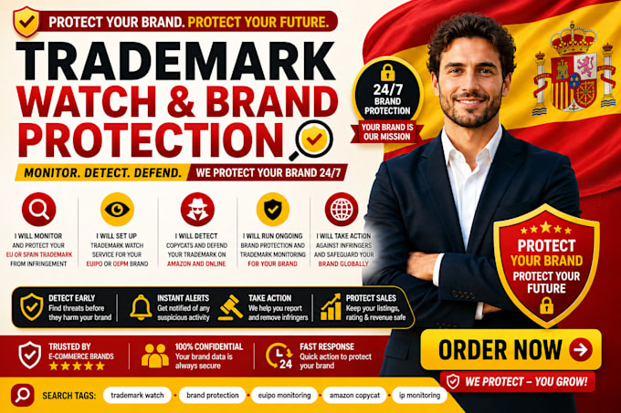 monitor and protect your eu, spain or uk trademark from infrigement
