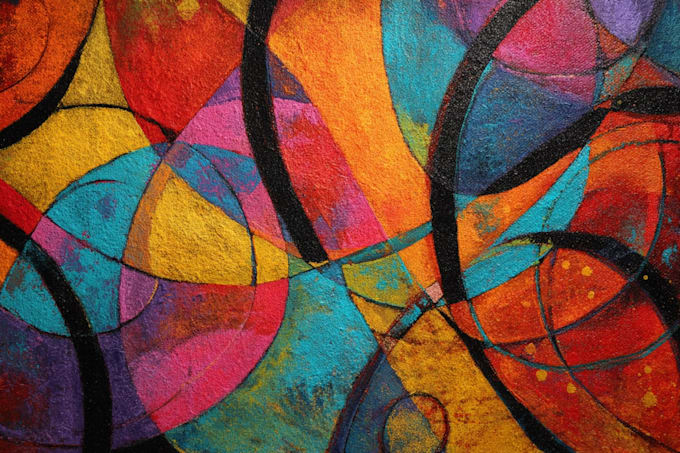 draw abstract painting art or color abstract art