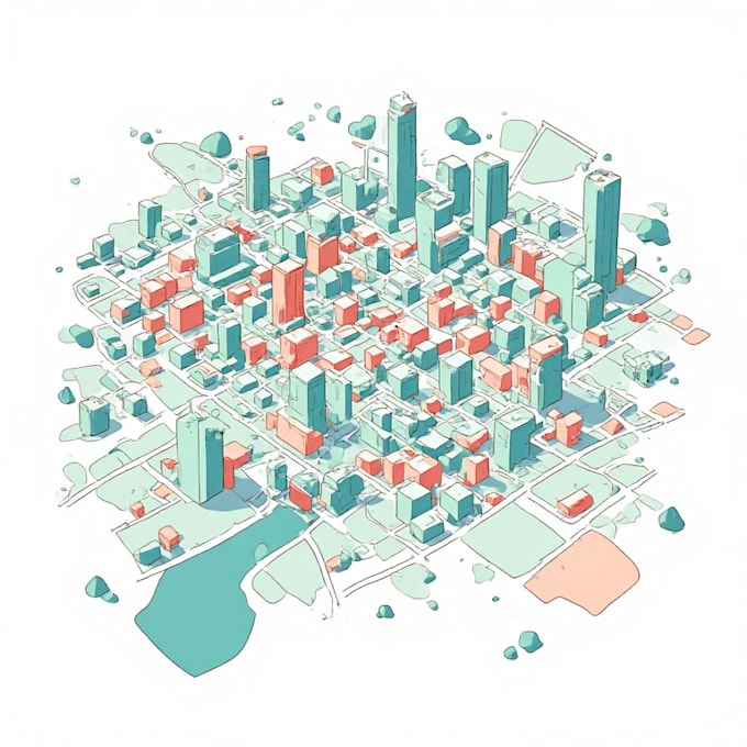 design modern flat, linear, and hand drawn vector map illustrations
