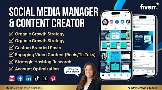 be your professional social media manager and content creator