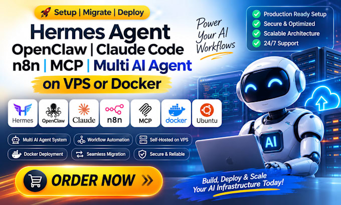 setup hermes agent migrate openclaw claude code n8n mcp multi ai agent on vps