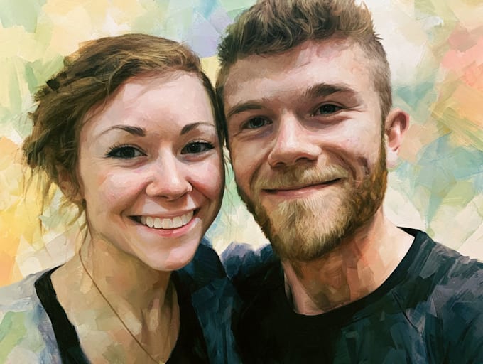 draw couple portrait illustration