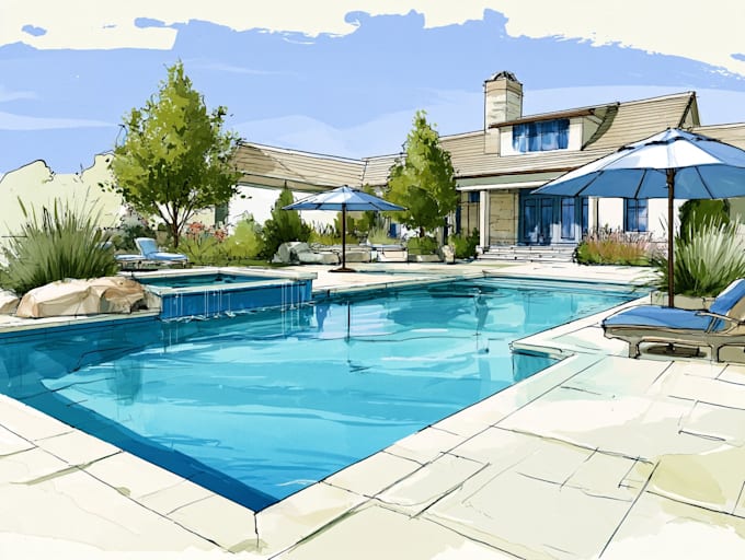 do draft swimming pool for construction