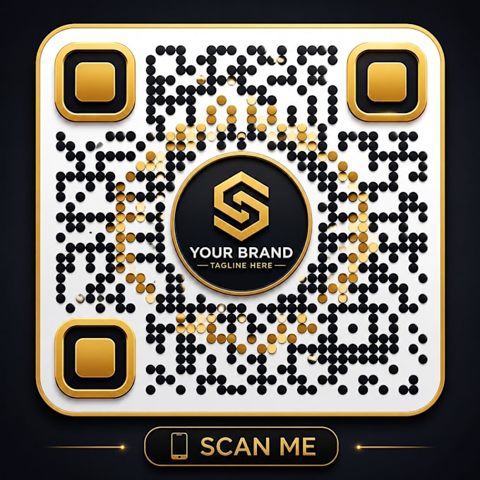 custom branded qr code design with logo