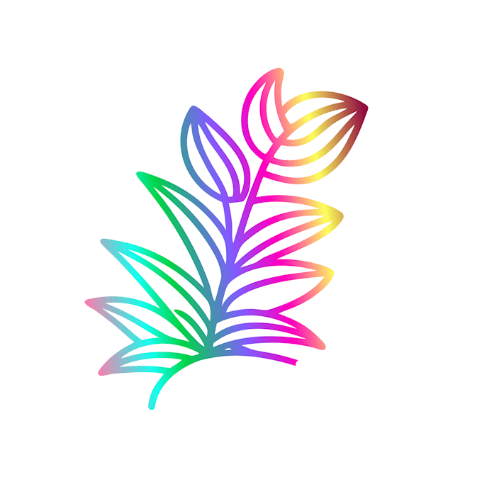 create abstract tropical leaf and modern vector art