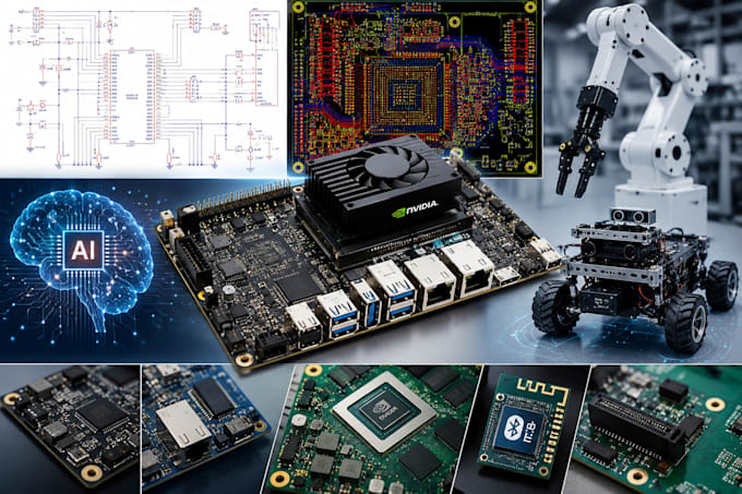 create ai robotics pcb, nvidia board usb ble GPU carrier board, edge ai hardware