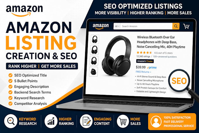 create SEO amazon product listings