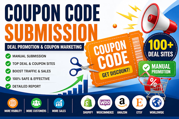 do coupon code submission, deal promotion and coupon marketing manually