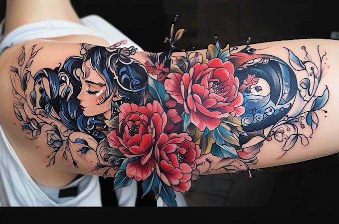 create a tattoo design of tattoo sleeve