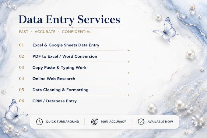 do accurate data entry , excel , copy paste and web research