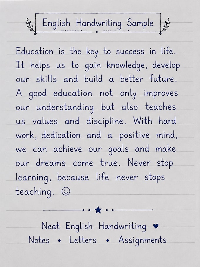 write neat handwritten notes in bengali and english