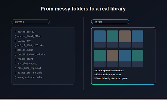 set up plex, jellyfin, or emby media server on your PC or cloud server