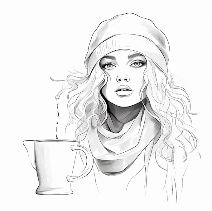 draw simple and complex product line art illustration