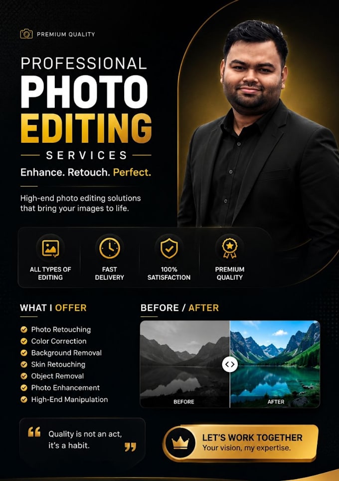 do professional photoshop editing, retouching and image manipulation bulk work