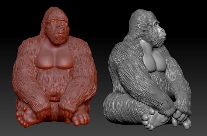 create high quality zbrush 3d sculpting, statue, character and 3d printable mode