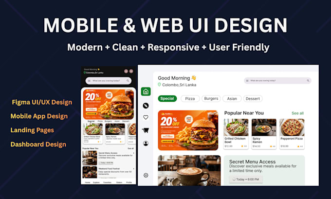 design a modern website UI in figma