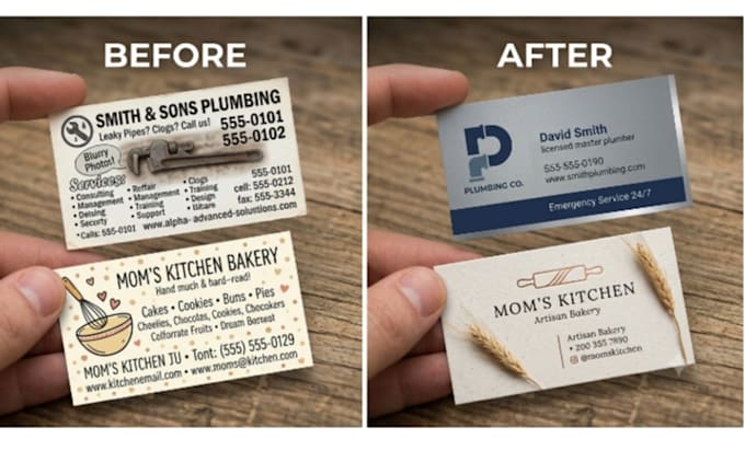 redesign, refresh, recreate and modernize your existing business card