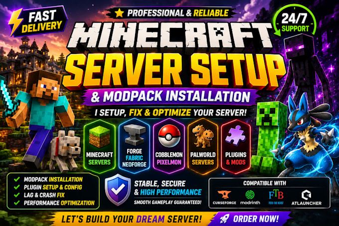 create fix optimize minecraft modpack palworld cobblemon server setup forge