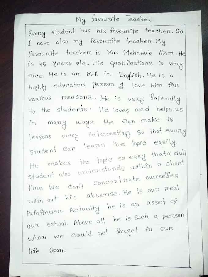 write anything with beautiful handwriting