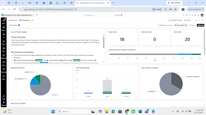 set up and manage your clickup projects and workflows