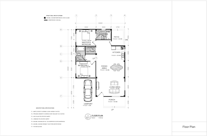 create or convert 2d architectural floor plans in autocad dwg PDF
