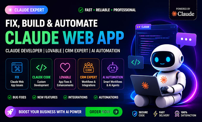 fix claude web app claude developer lovable crm expert ai automation claude code