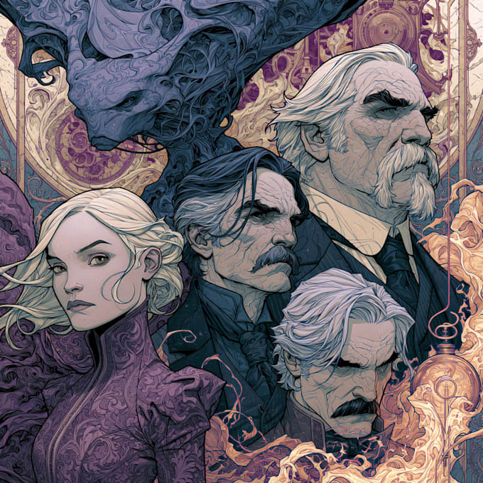 illustrate a superhero comic cover art