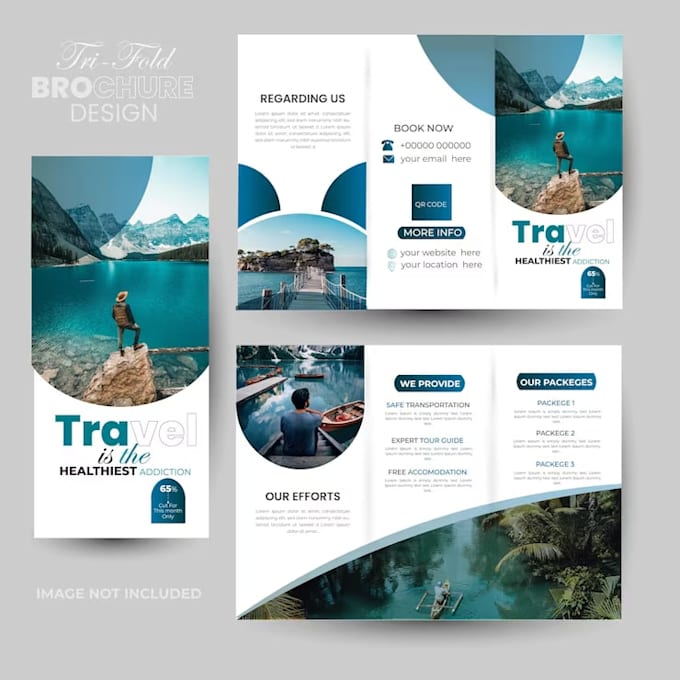design a professional bifold or trifold brochure