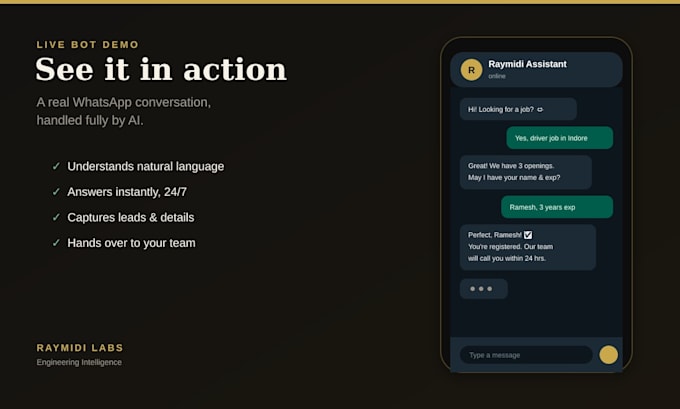 build a custom ai chatbot and voice agent for whatsapp and your website