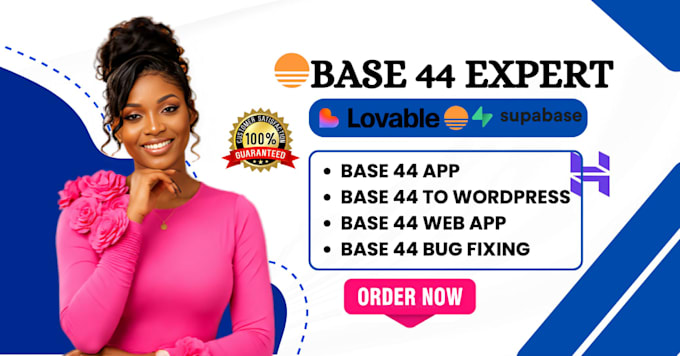 develop base44 app, fix base44 bugs, base44 web app and wordpress integration