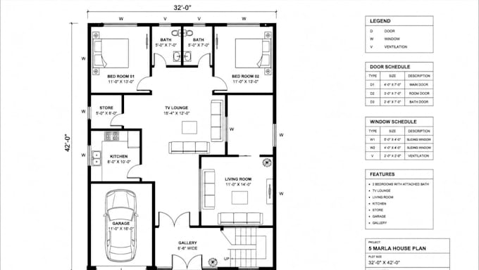 draw professional 2d autocad floor plans