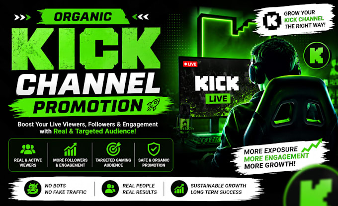 promote your kick channel for live viewers