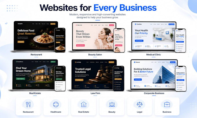 build a modern responsive website for your small business