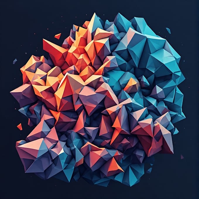 a professional geometric low poly illustration for you