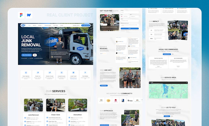 design a high converting local service business website in figma