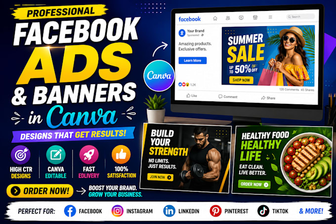 facebook ads and banners in canva