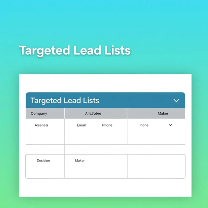 do b2b lead generation and email list building