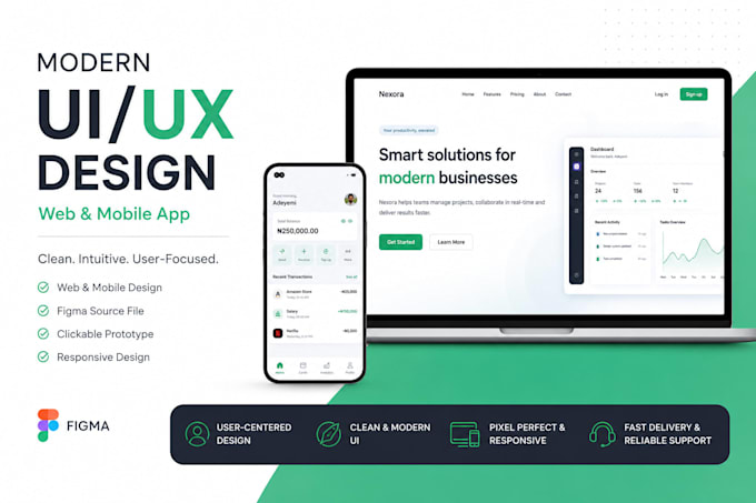 do figma ui ux design web and mobile app design saas