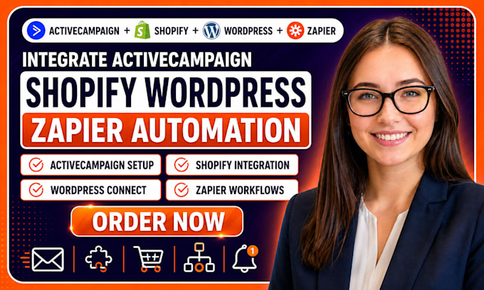 integrate activecampaign with shopify wordpress and zapier automation